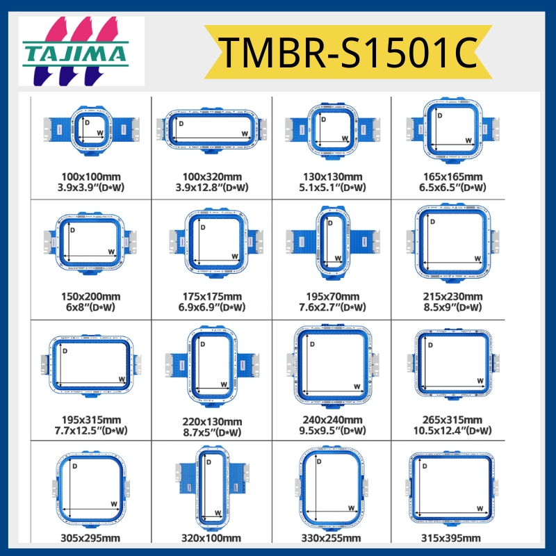 Embroidery Hoop Plastic - Sewpassion-Magnetische Stickrahmen für Tajima, TMBR-S1501C Stickmaschine