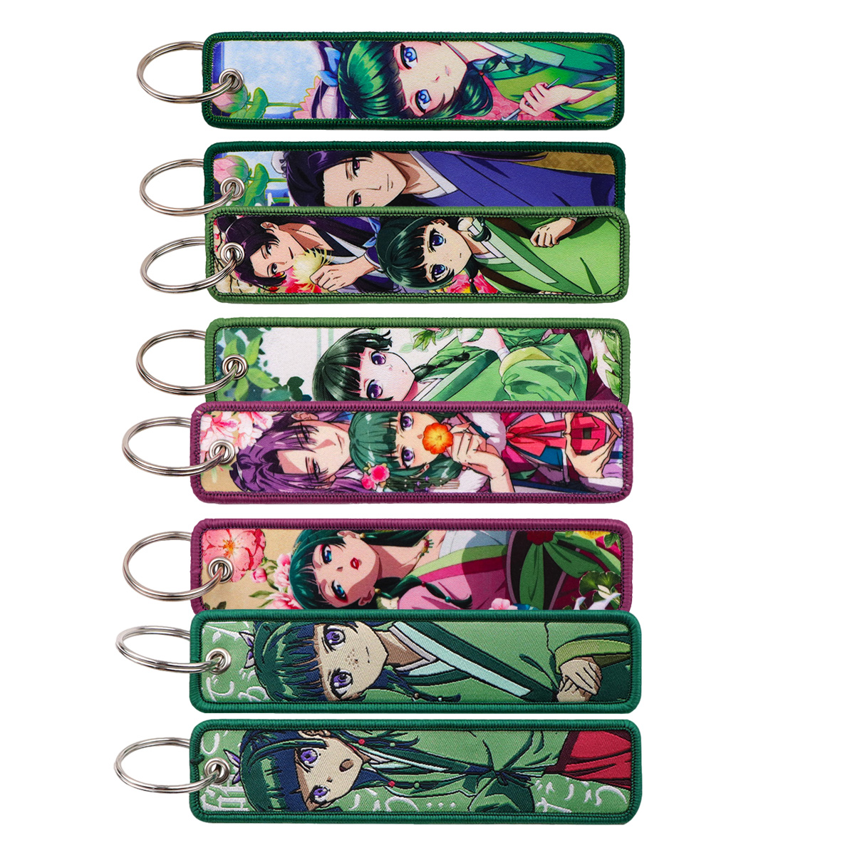 Embroidery Charm - 1 Stück Vintage Orientalisches Anime-Mädchen-Porträt Bestickter