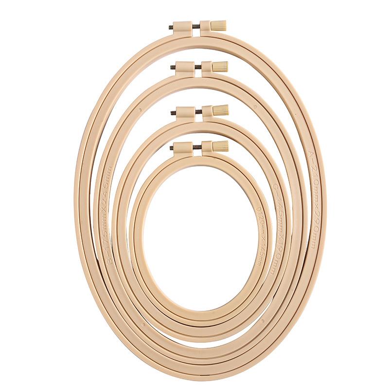 Embroidery Hoop Plastic - Nachahmung Bambus Kunststoff ovale Holz farbe