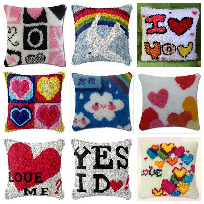 Printed Embroidery Kit - Regenbogen Liebe Serie Riegel Haken Teppich