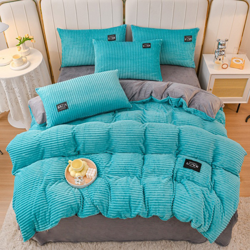 Embroidery Quilt Cover - 3-teiliges Bettbezug-Set für den Winter, Warme