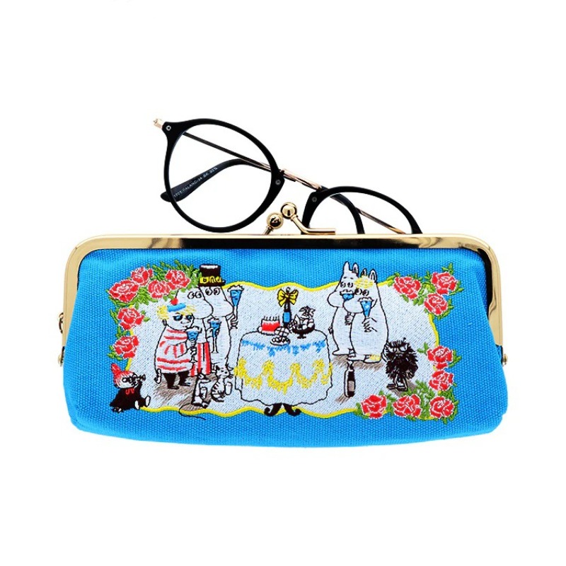 Embroidery Bag - Heißer Anime Moomins Serie Leinwand-Brillentasche Cartoon-Charakter