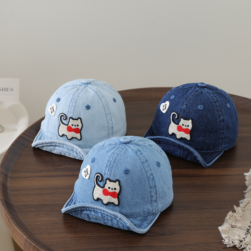 Embroidery Cap - Waschbare Kinder-Baseballkappe aus Denim mit weichem