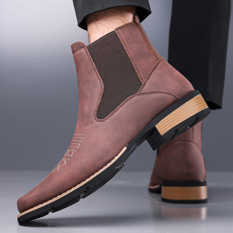 Embroidery On Leather - Herren Chelsea Boots Hochwertige Luxus-Freizeitstiefel aus