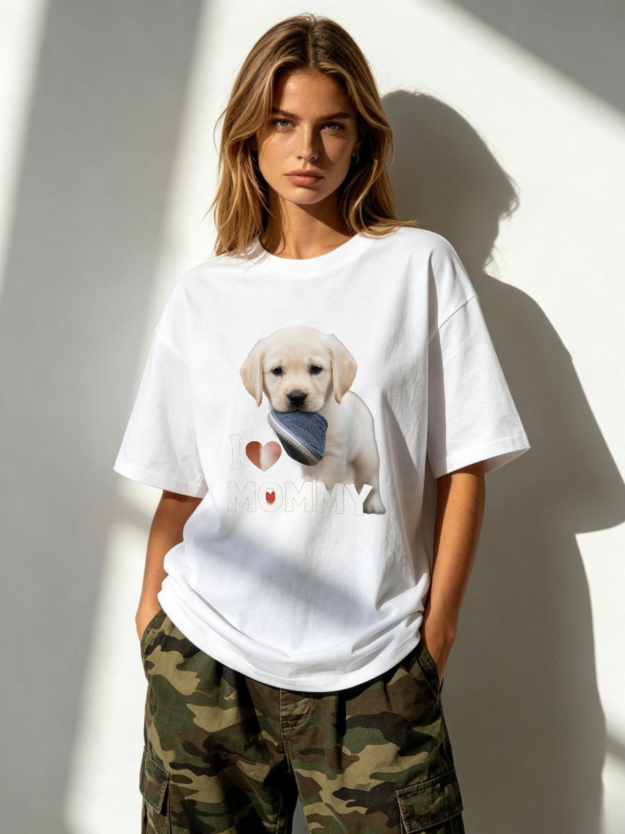 Embroidery Moisturizer - T-Shirt mit Tierprint, Entspannter Schnitt, Verbessertes