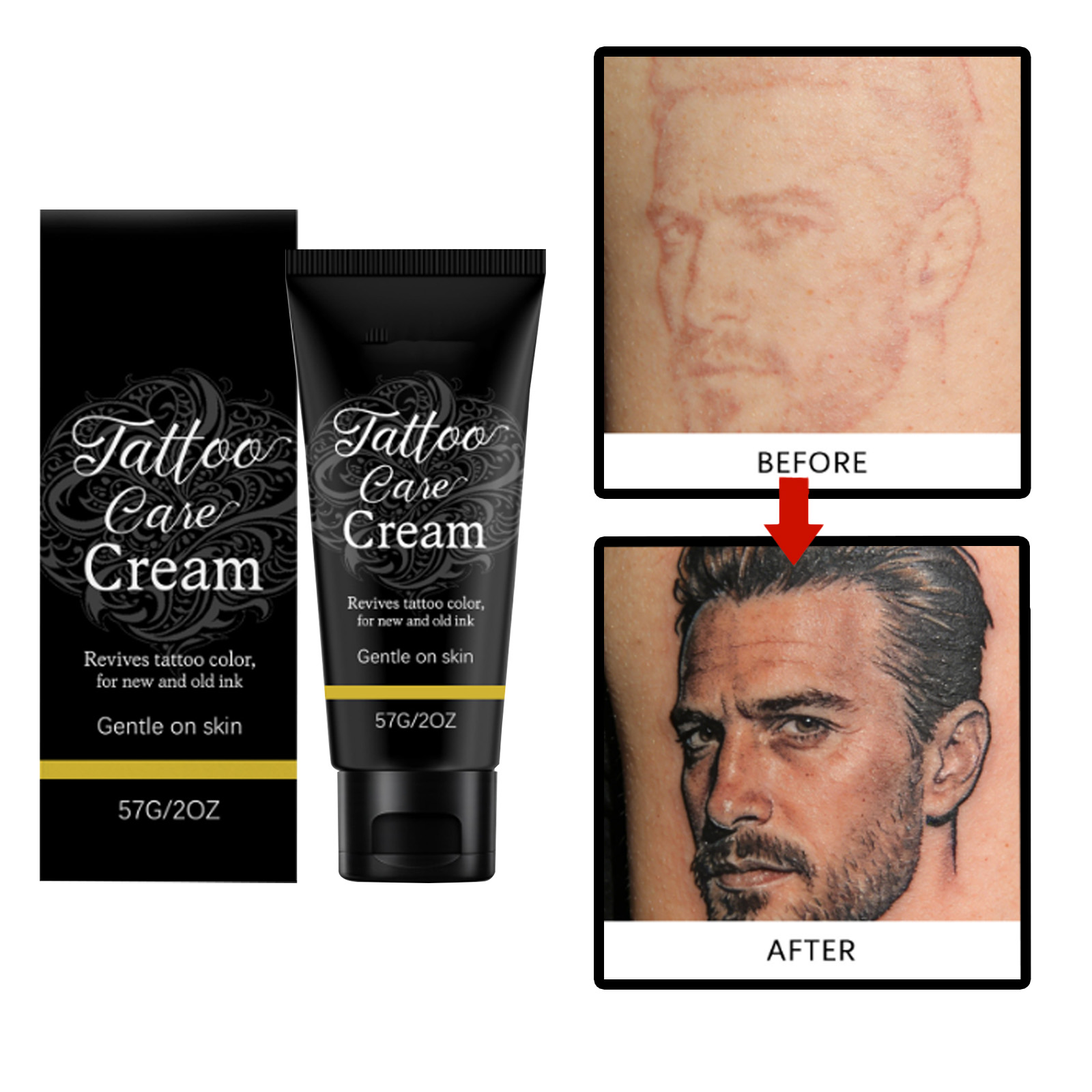 Embroidery Moisturizer - Tattoo-Pflegecreme, Farbfixierung, Feuchtigkeitspflege, Hautnährende, Sanfte Pflege,