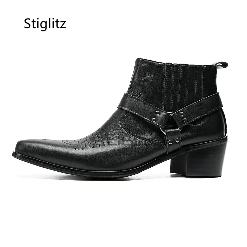 Schwarze Herrenstiefel aus Led – Embroidery On Leather Bewertung und Preis