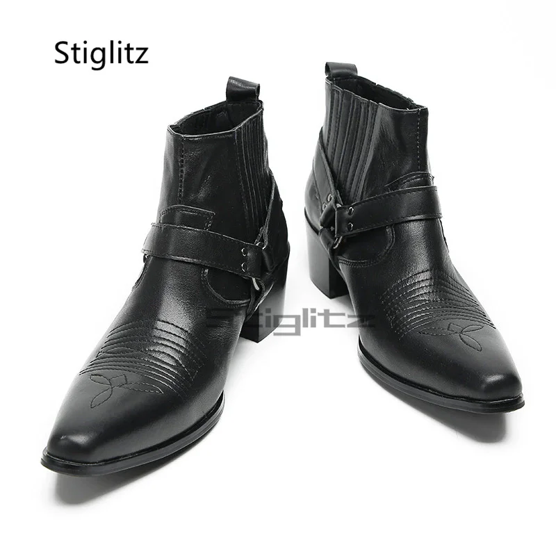 Schwarze Herrenstiefel aus Led – Embroidery On Leather Bewertung und Preis