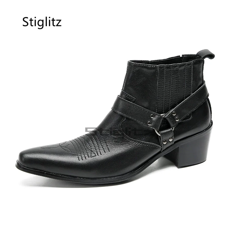 Schwarze Herrenstiefel aus Led – Embroidery On Leather Bewertung und Preis