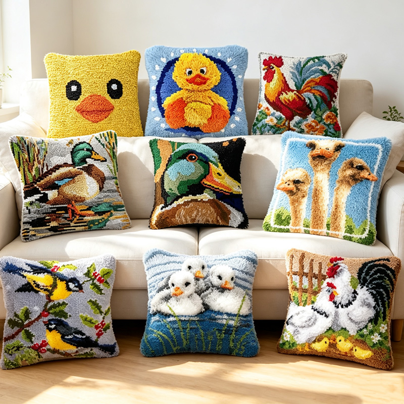Cartoon Niedliche Vogel-Enten- – Printed Embroidery Kit Bewertung und Preis