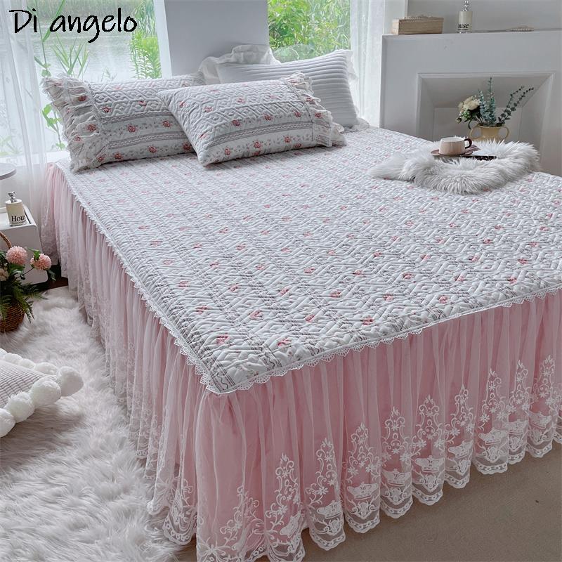 Verdickter Quilt-Bettrock aus  – Embroidery Quilt Cover Bewertung und Preis