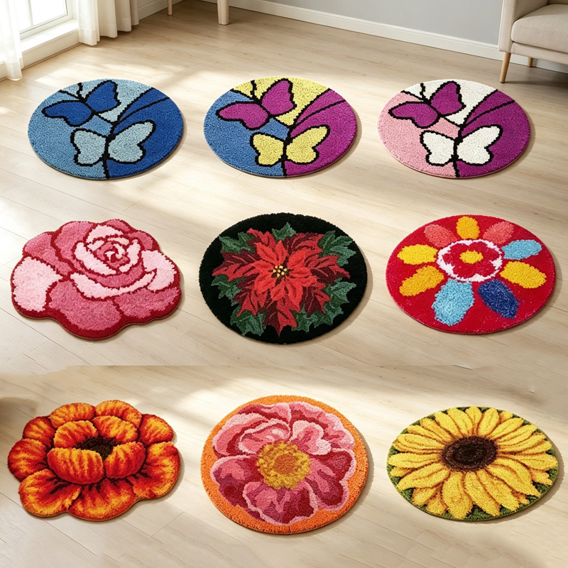 Blumenteppich Latch-Hook-Teppi – Printed Embroidery Kit Bewertung und Preis