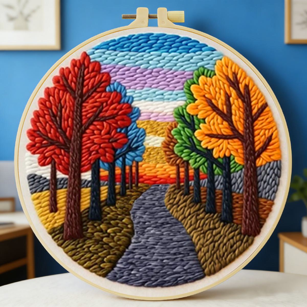 20x20cm/7,87 Zoll Landschafts- – Printed Embroidery Kit Bewertung und Preis