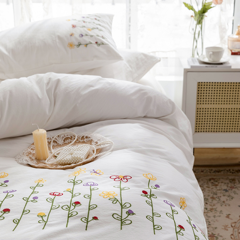 3-teiliges besticktes Bettbezu – Embroidery Quilt Cover Bewertung und Preis