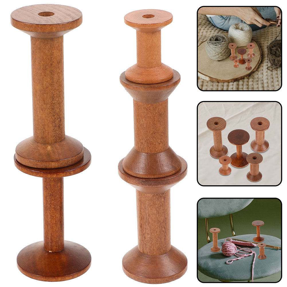 7-teiliges Set Holzgarnspulen, – Embroidery Yarn Bewertung und Preis