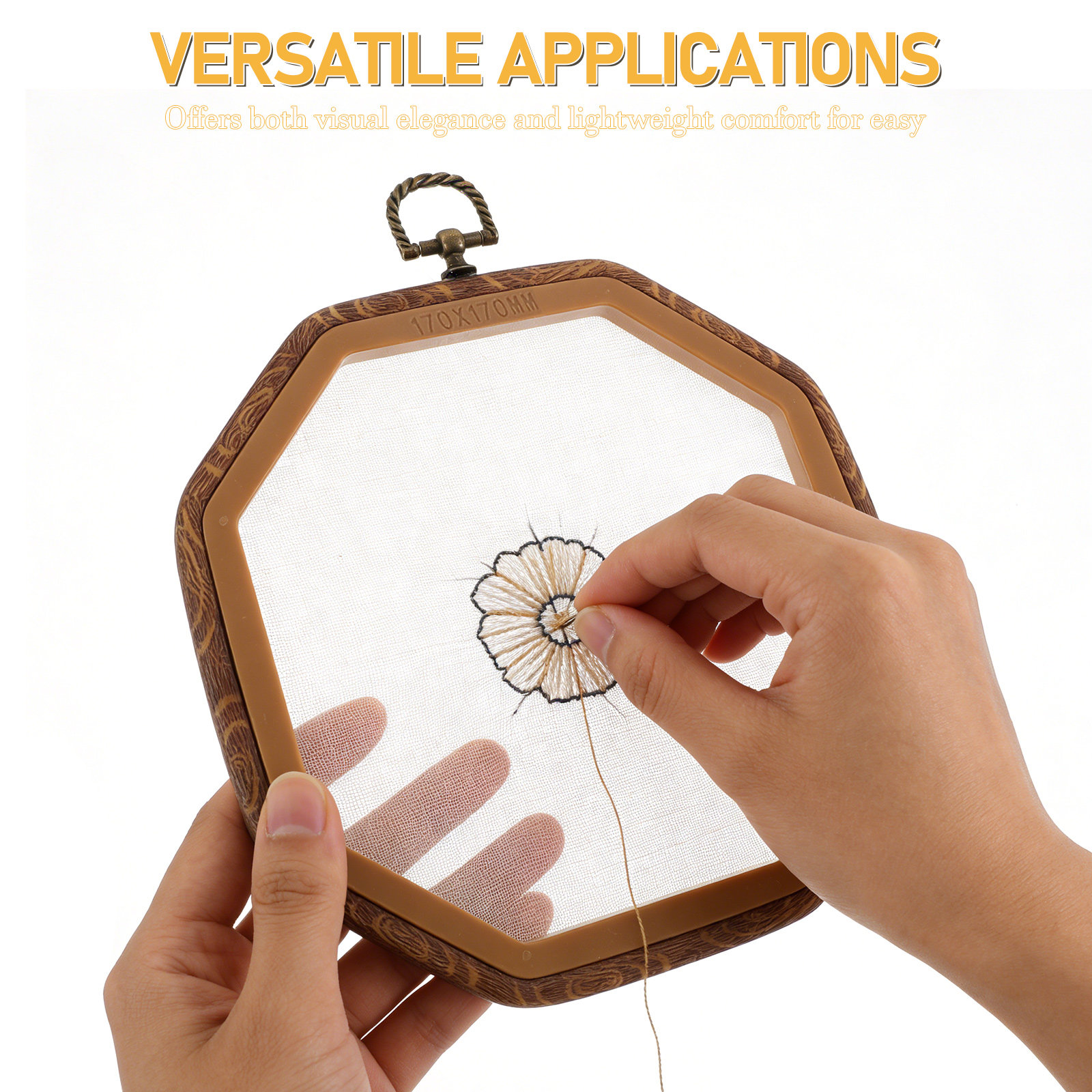 6 Stück achteckige Stickrahmen – Embroidery Hoop Plastic Bewertung und Preis