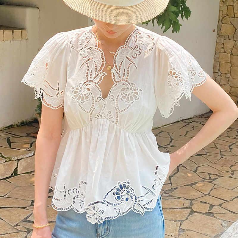 Französischer Stil Blumenmuste – Embroidery Eyelet Bewertung und Preis