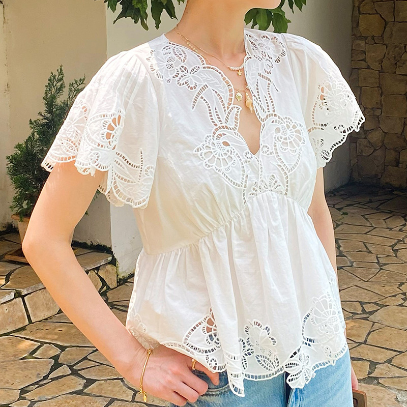 Französischer Stil Blumenmuste – Embroidery Eyelet Bewertung und Preis