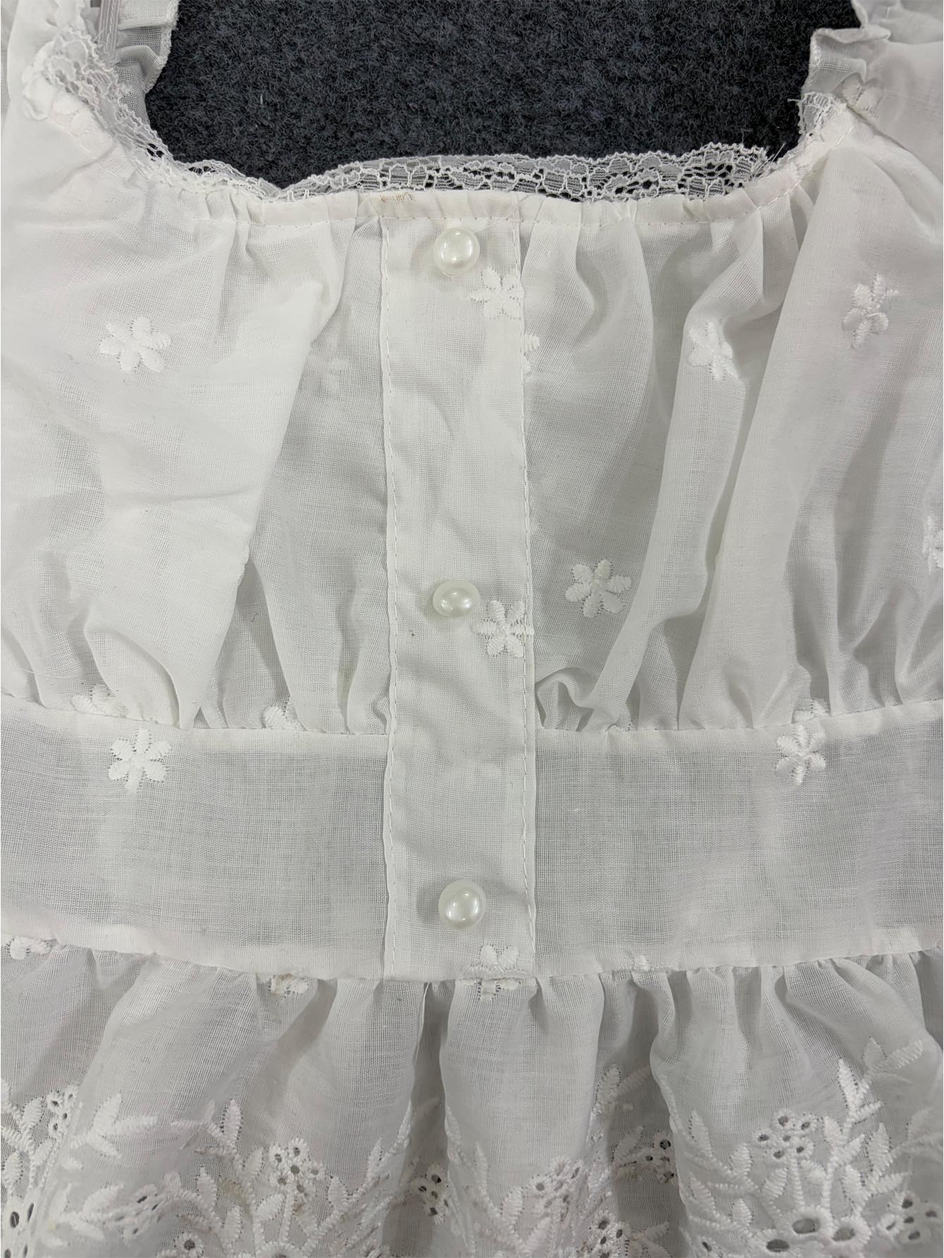 Weißes, geblümtes, besticktes  – Embroidery Eyelet Bewertung und Preis