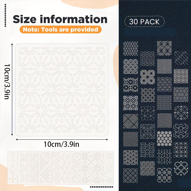 30 Stück Stickvorlagen, DIY-St – Embroidery Yarn Bewertung und Preis