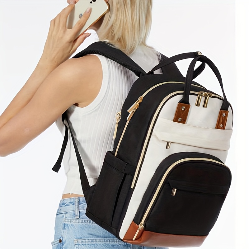 Zweifarbiger Laptop-Rucksack f – Embroidery Bag Bewertung und Preis