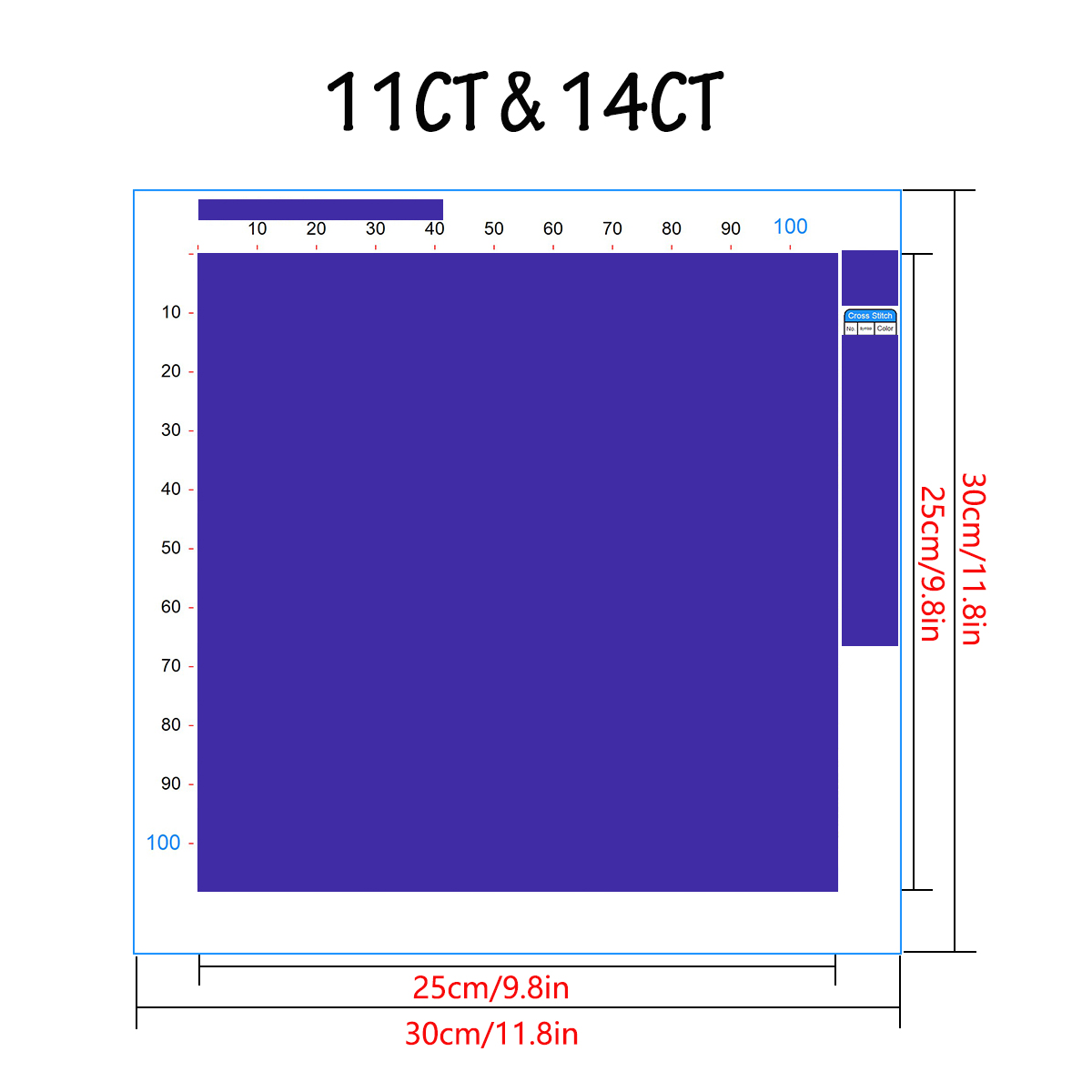 1 Stück 30 x 30 cm/11,8 Zoll,  – Embroidery Running Stitch Bewertung und Preis