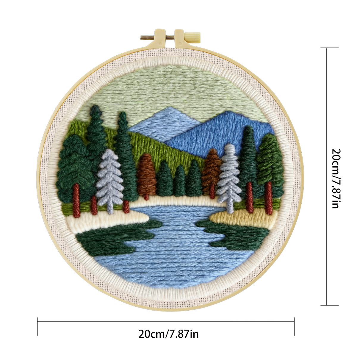 20x20cm/7,87 Zoll Landschafts- – Printed Embroidery Kit Bewertung und Preis