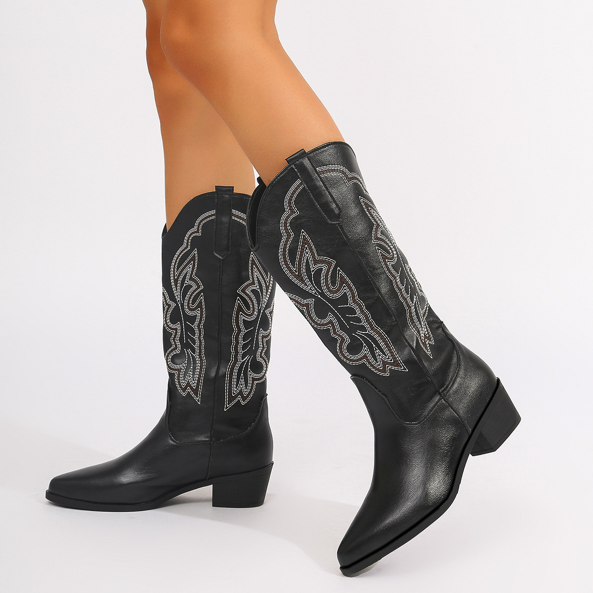 Plus Size 43 Block Heels Mitte – Embroidery On Leather Bewertung und Preis