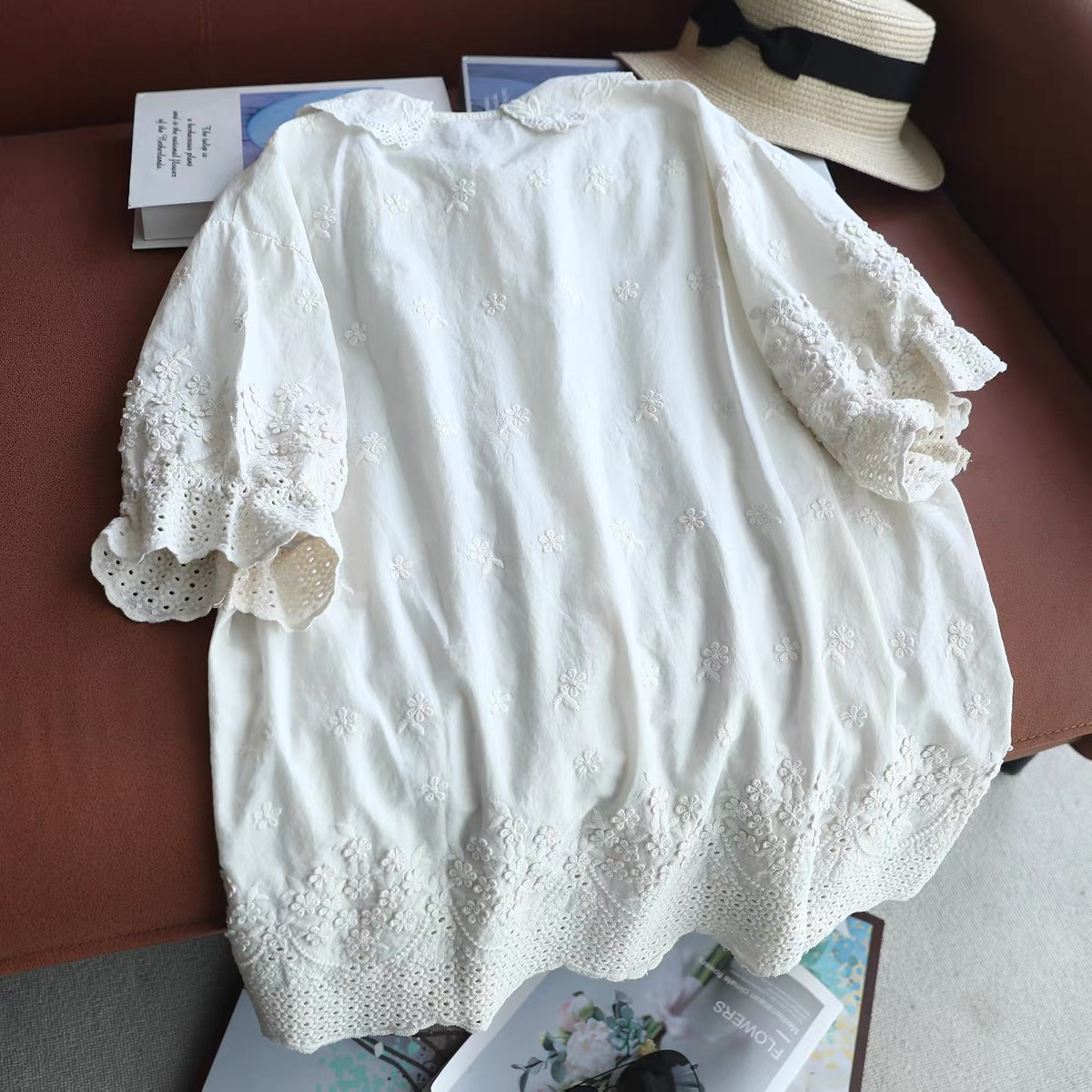2026 Damen Spitzenbluse mit Pe – Embroidery Eyelet Bewertung und Preis