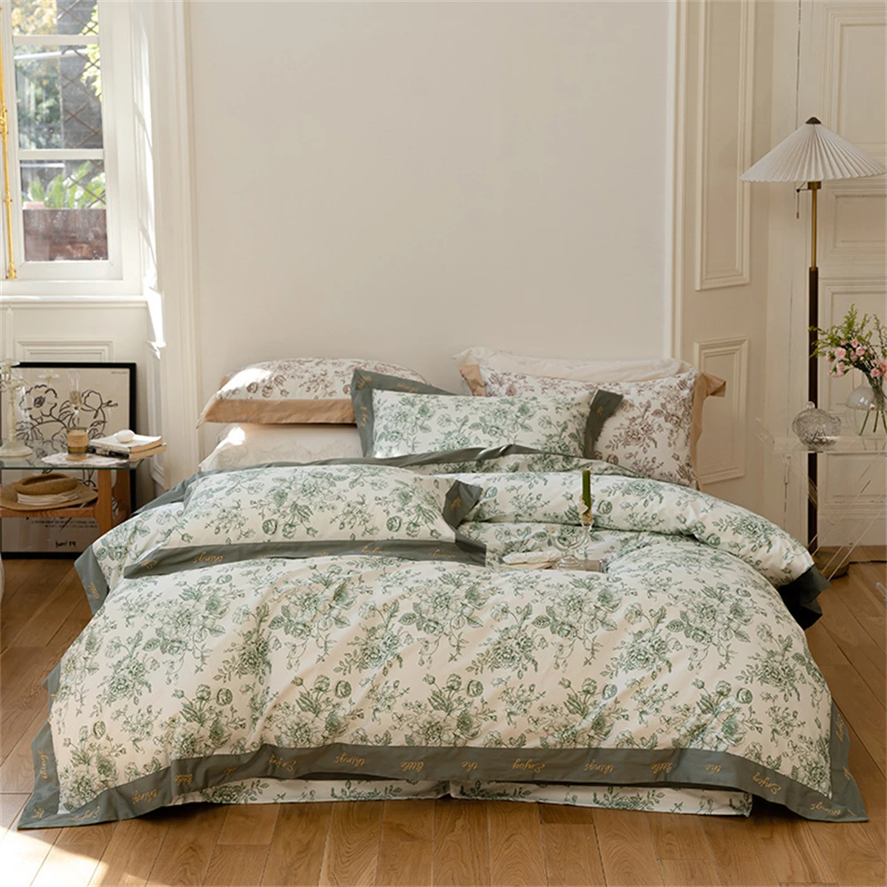 Amerikanisch bedruckte, romant – Embroidery Quilt Cover Bewertung und Preis