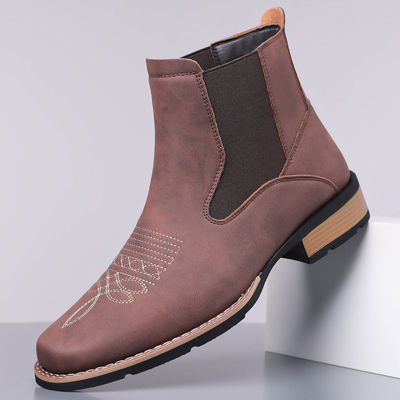 Luxuriöse Herren-Chelsea-Stief – Embroidery On Leather Bewertung und Preis
