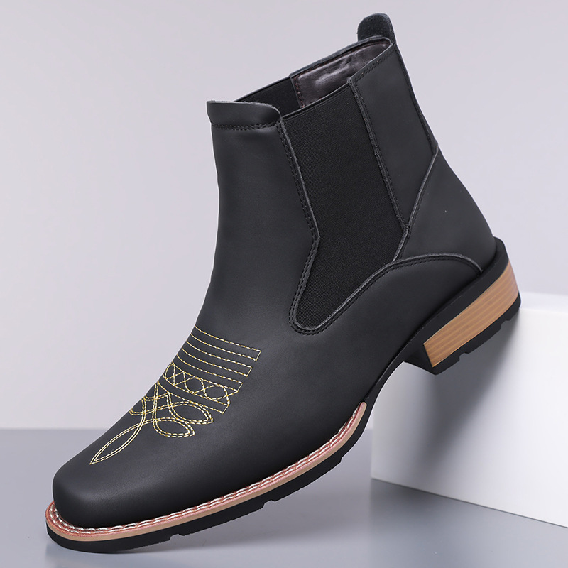 Luxuriöse Herren-Chelsea-Stief – Embroidery On Leather Bewertung und Preis