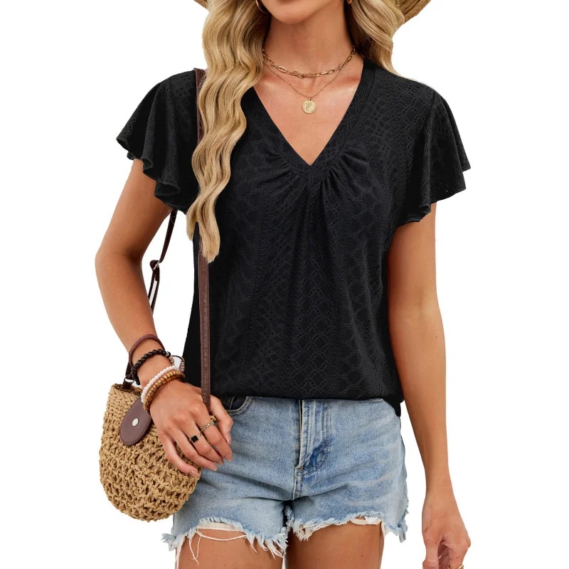 Damen-Bluse mit Ösenstickerei, – Embroidery Eyelet Bewertung und Preis